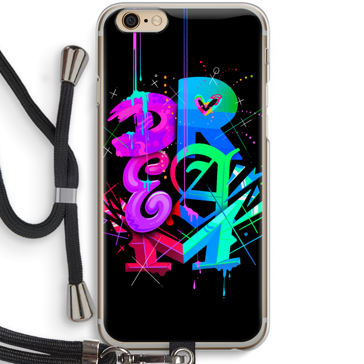 Dream: iPhone 6 / 6S Transparant Hoesje met koord