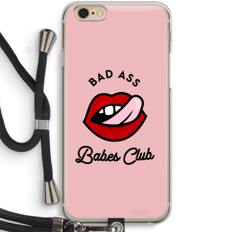 Badass Babes Club: iPhone 6 / 6S Transparant Hoesje met koord