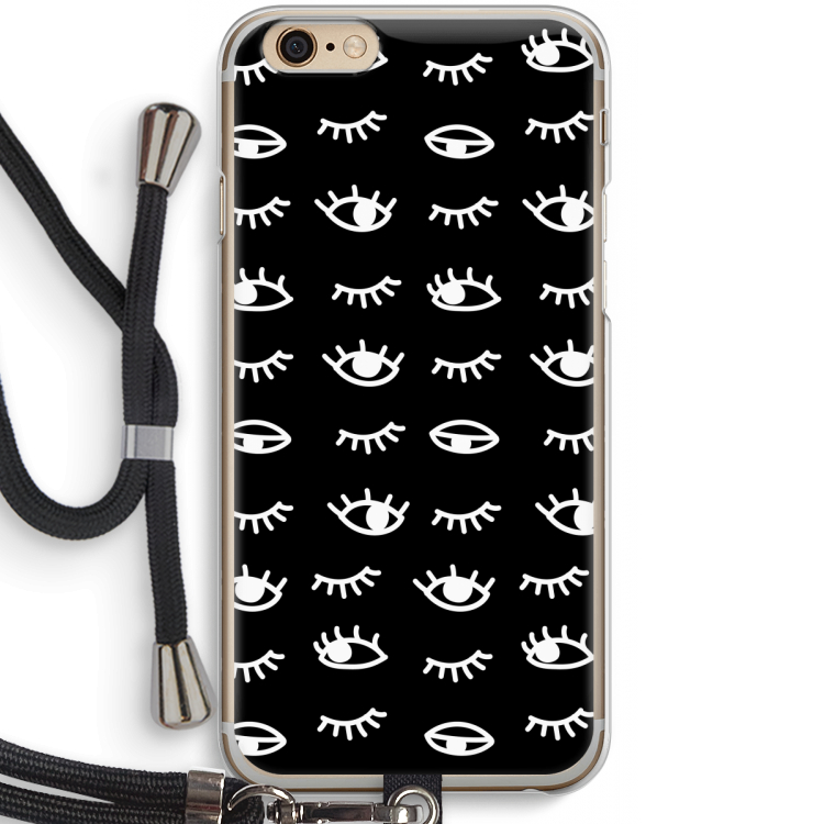 Eye pattern #3: iPhone 6 / 6S Transparant Hoesje met koord