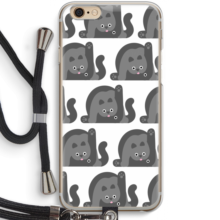 Cats: iPhone 6 / 6S Transparant Hoesje met koord