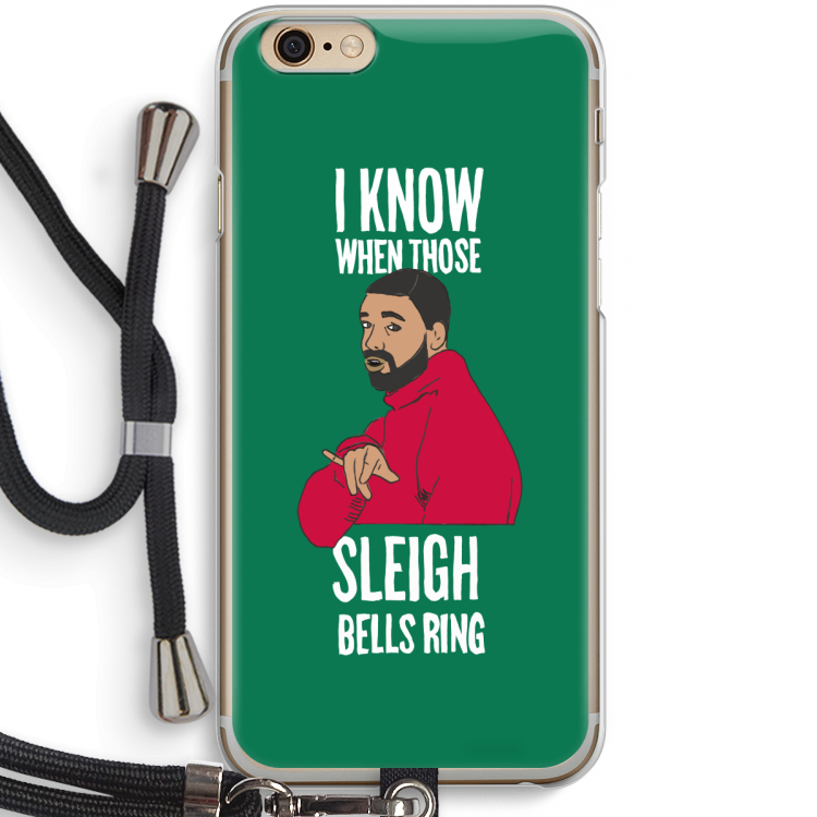 Sleigh Bells Ring: iPhone 6 / 6S Transparant Hoesje met koord