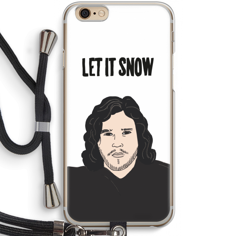 Let It Snow: iPhone 6 / 6S Transparant Hoesje met koord