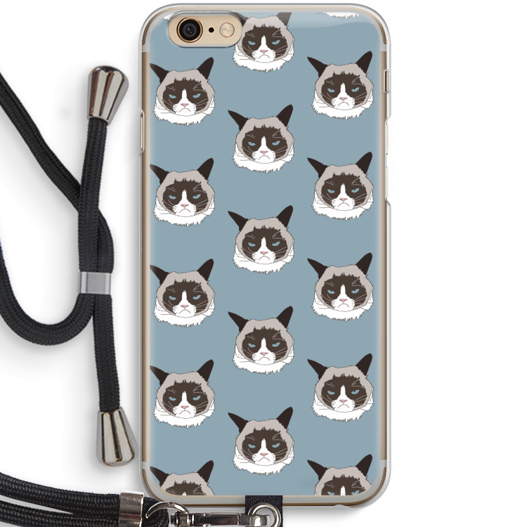 It's a Purrr Case: iPhone 6 / 6S Transparant Hoesje met koord