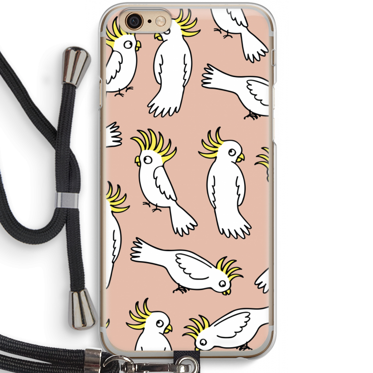 Papegaai: iPhone 6 / 6S Transparant Hoesje met koord