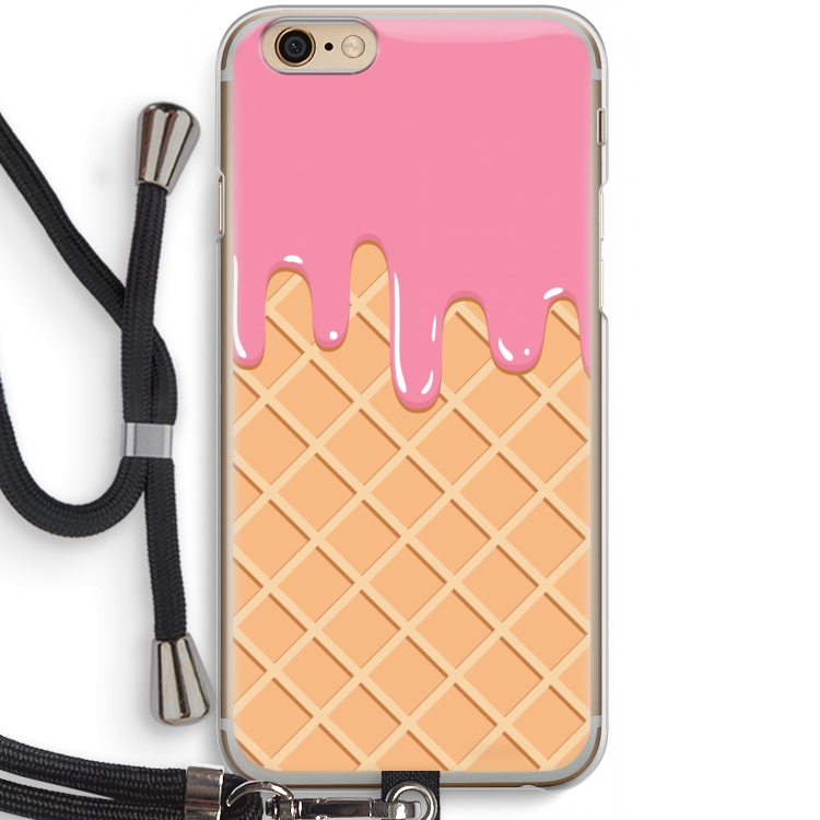 Ice cream: iPhone 6 / 6S Transparant Hoesje met koord