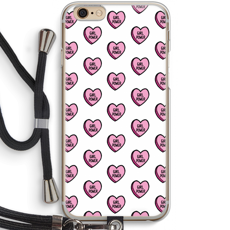 GIRL POWER: iPhone 6 / 6S Transparant Hoesje met koord