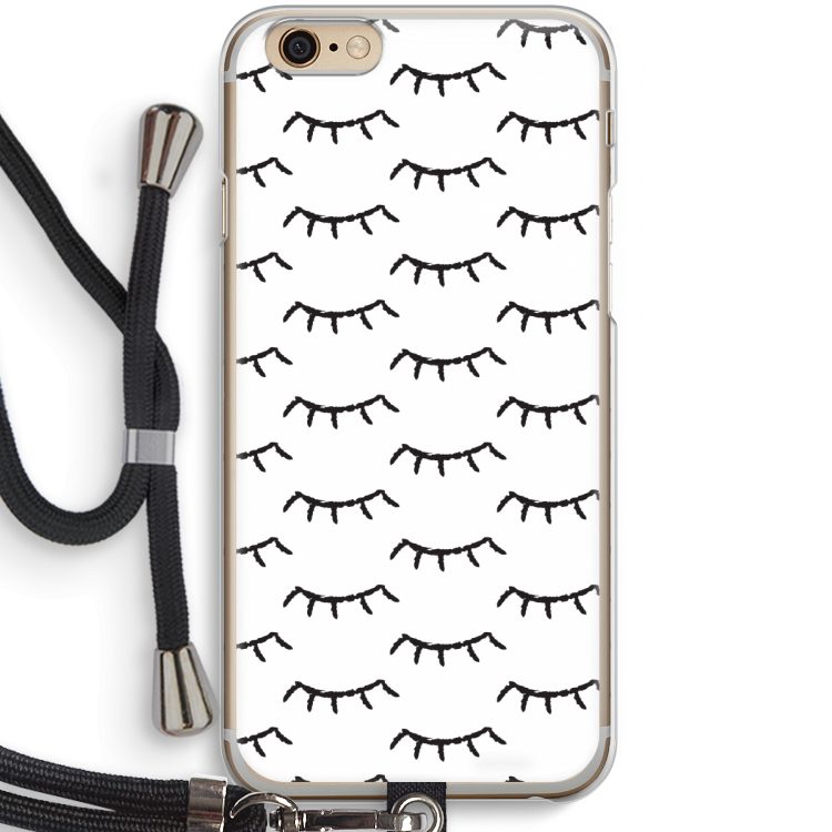 Wimpers: iPhone 6 / 6S Transparant Hoesje met koord