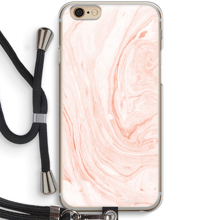 Peach bath: iPhone 6 / 6S Transparant Hoesje met koord