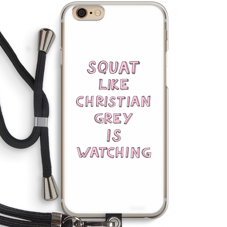 Christian Grey: iPhone 6 / 6S Transparant Hoesje met koord