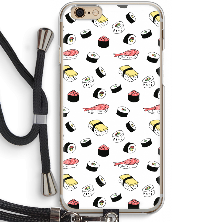 Sushi time: iPhone 6 / 6S Transparant Hoesje met koord