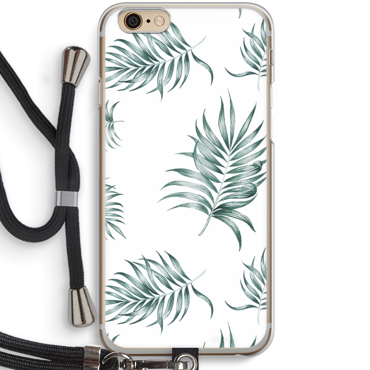 Simple leaves: iPhone 6 / 6S Transparant Hoesje met koord