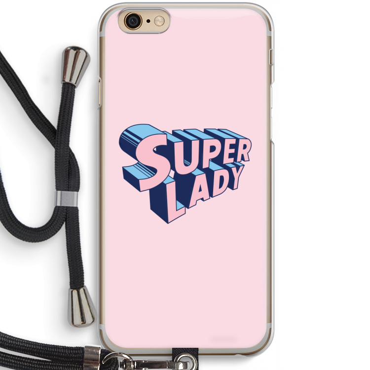 Superlady: iPhone 6 / 6S Transparant Hoesje met koord