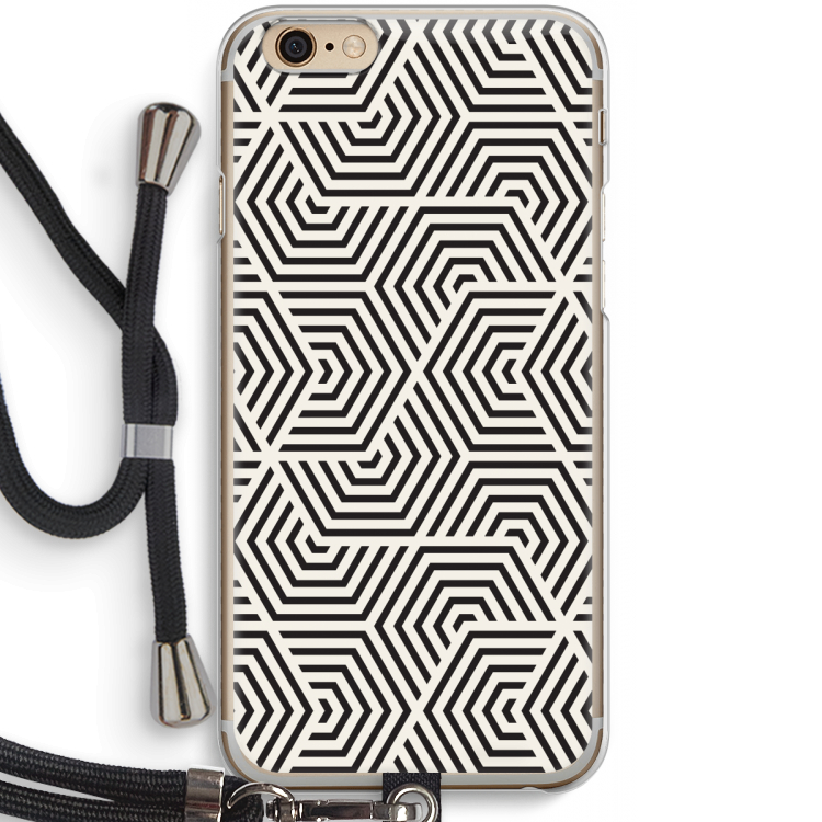 Magic pattern: iPhone 6 / 6S Transparant Hoesje met koord