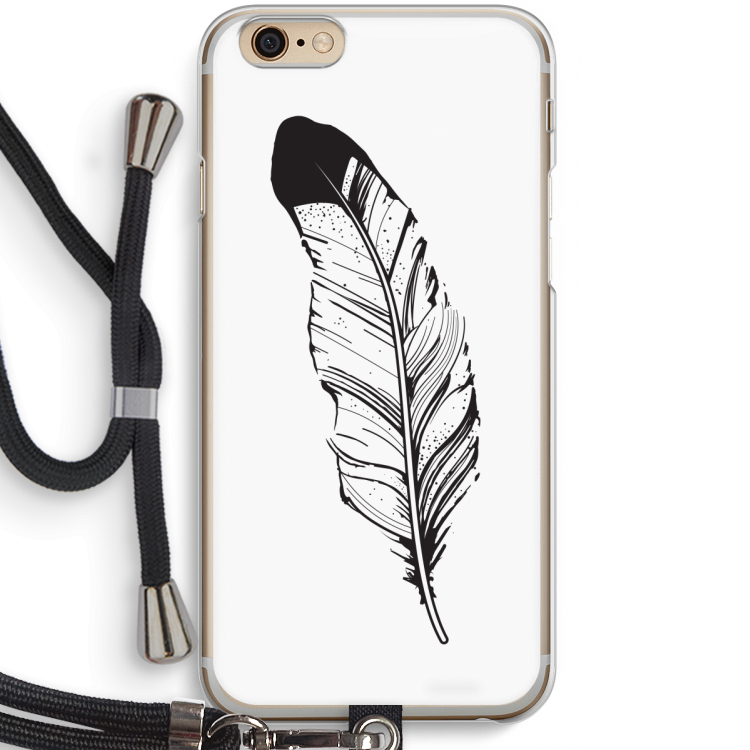 Pluim: iPhone 6 / 6S Transparant Hoesje met koord