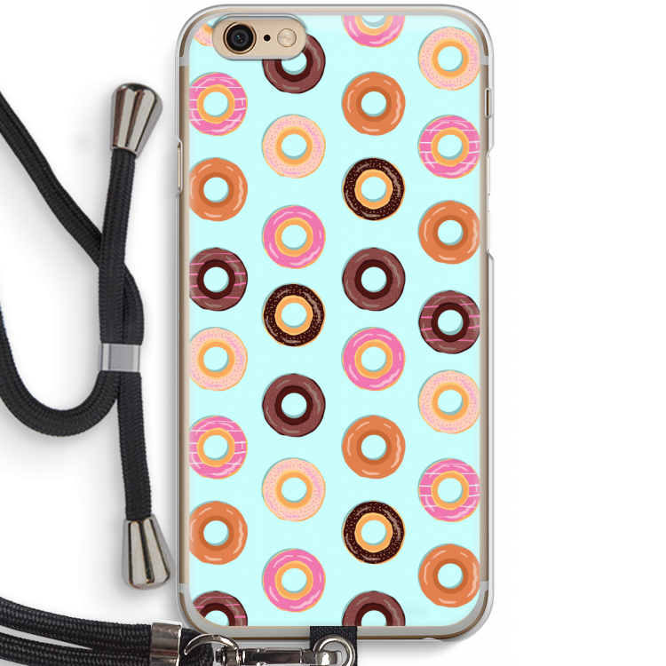 Donuts: iPhone 6 / 6S Transparant Hoesje met koord