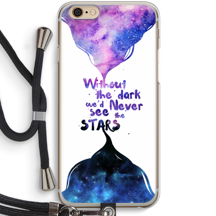 Stars quote: iPhone 6 / 6S Transparant Hoesje met koord