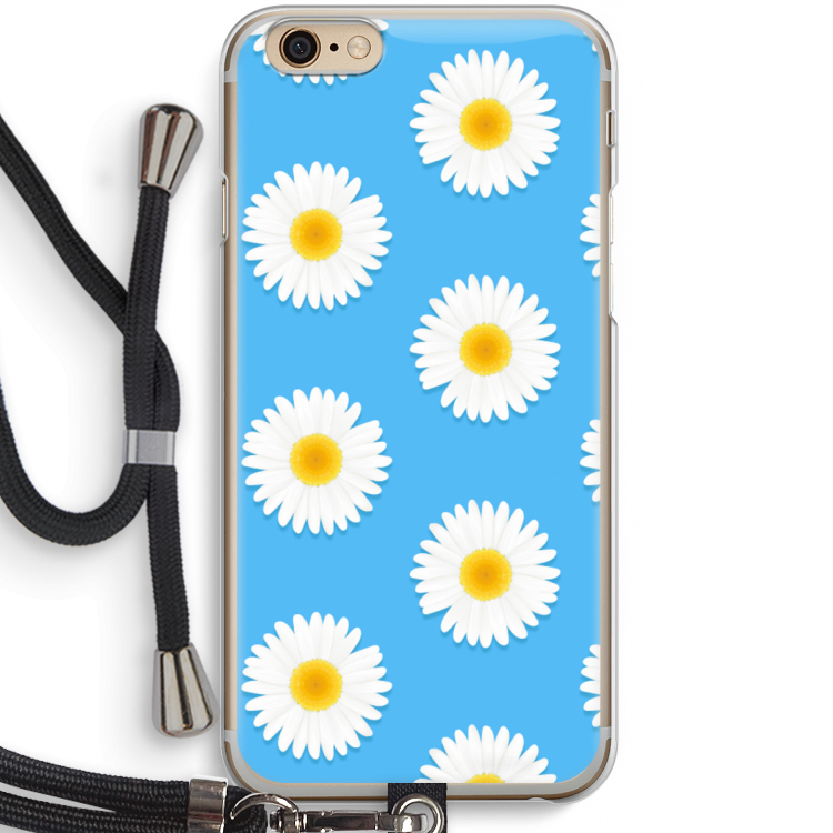 Margrietjes: iPhone 6 / 6S Transparant Hoesje met koord