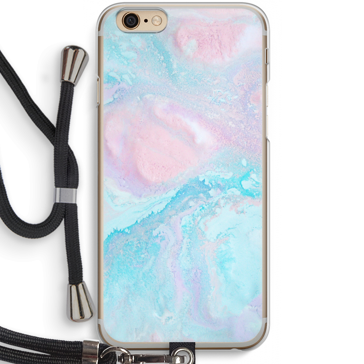 Fantasie pastel: iPhone 6 / 6S Transparant Hoesje met koord