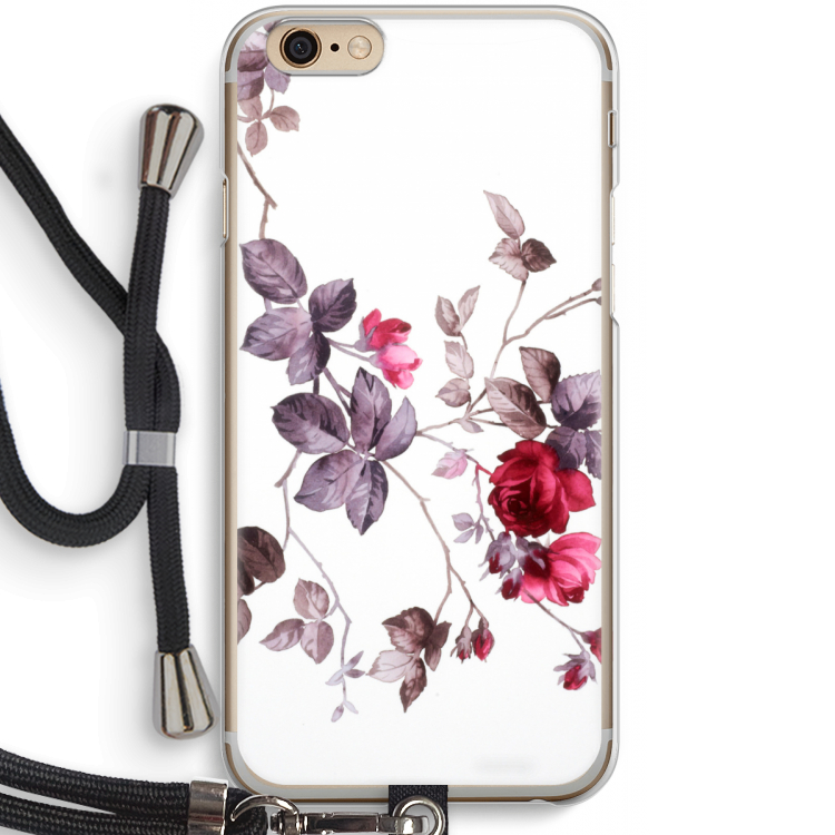 Mooie bloemen: iPhone 6 / 6S Transparant Hoesje met koord