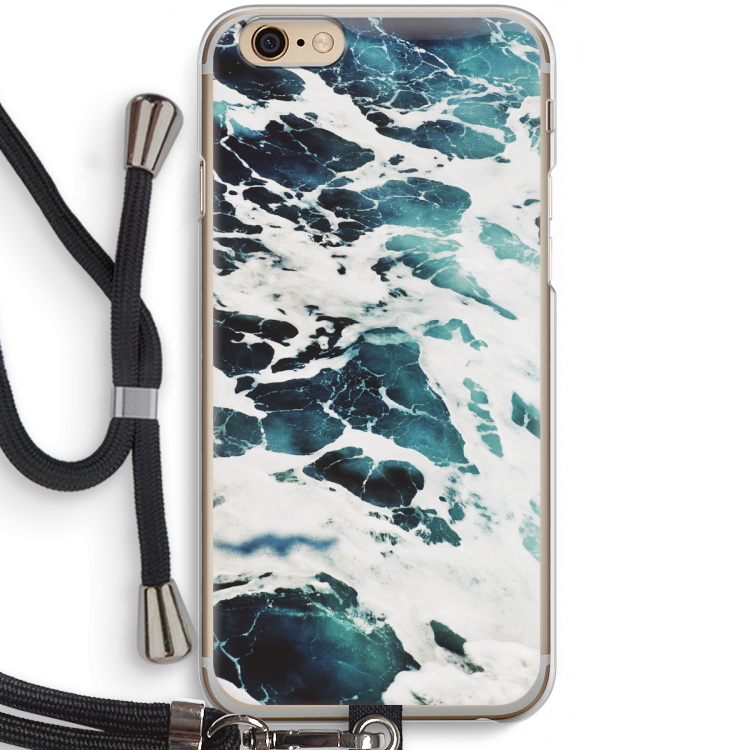 Golven: iPhone 6 / 6S Transparant Hoesje met koord