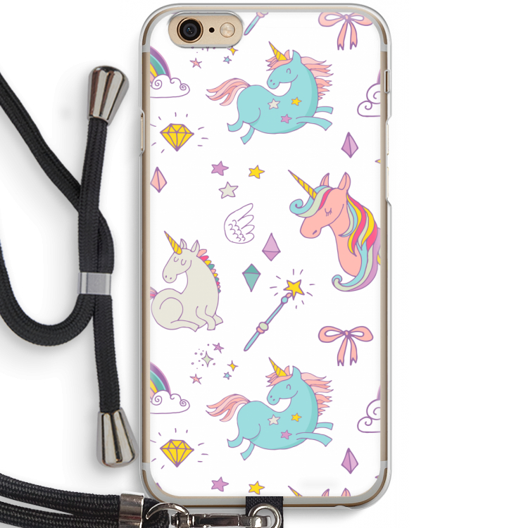 Fantasiewereld: iPhone 6 / 6S Transparant Hoesje met koord