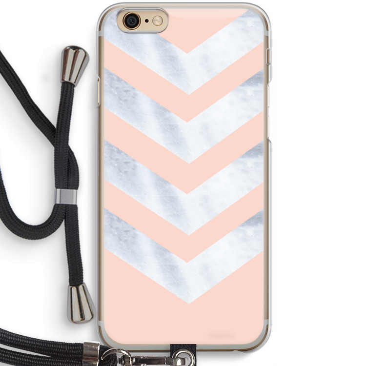 Marmeren pijlen: iPhone 6 / 6S Transparant Hoesje met koord
