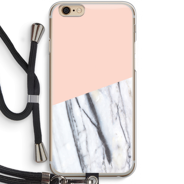 A touch of peach: iPhone 6 / 6S Transparant Hoesje met koord