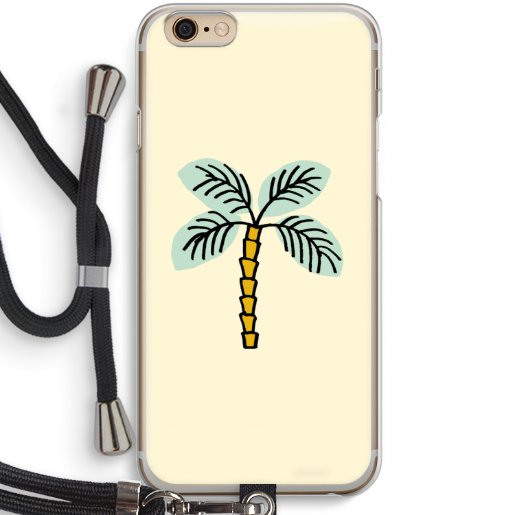 Palmboom: iPhone 6 / 6S Transparant Hoesje met koord