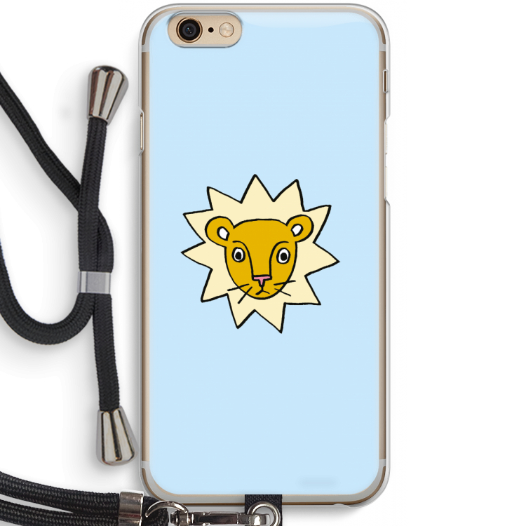 Kleine leeuw: iPhone 6 / 6S Transparant Hoesje met koord