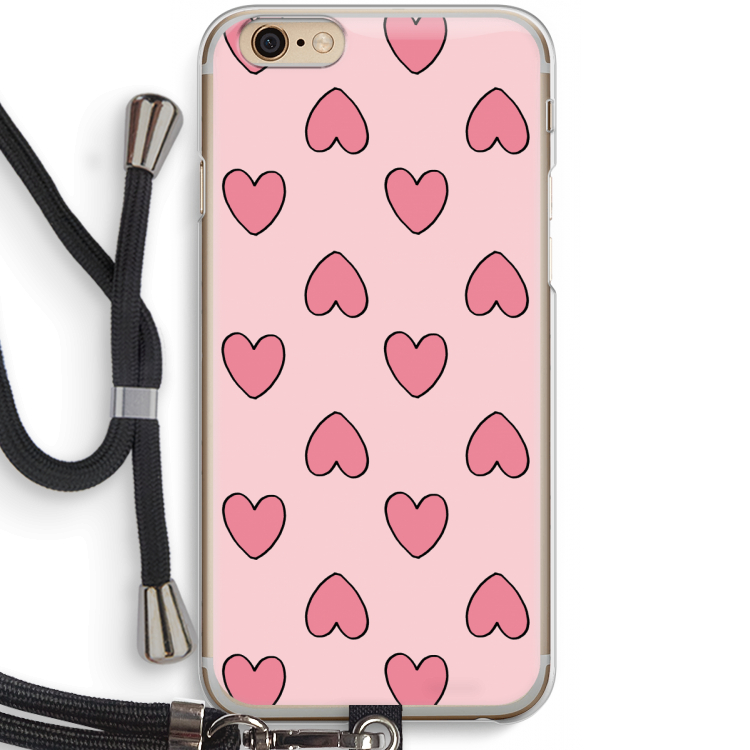Ondersteboven verliefd: iPhone 6 / 6S Transparant Hoesje met koord