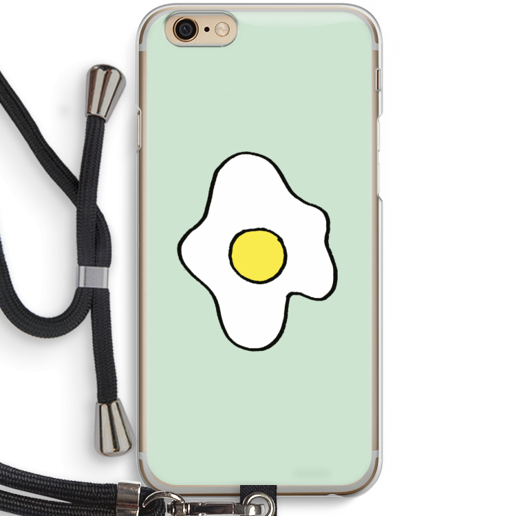 Spiegelei: iPhone 6 / 6S Transparant Hoesje met koord
