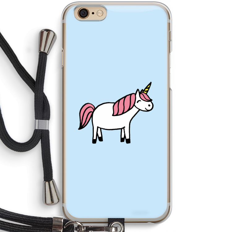Eenhoorn: iPhone 6 / 6S Transparant Hoesje met koord