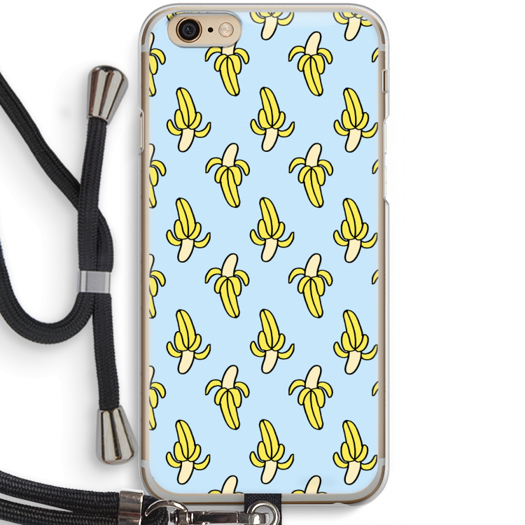 Bananas: iPhone 6 / 6S Transparant Hoesje met koord