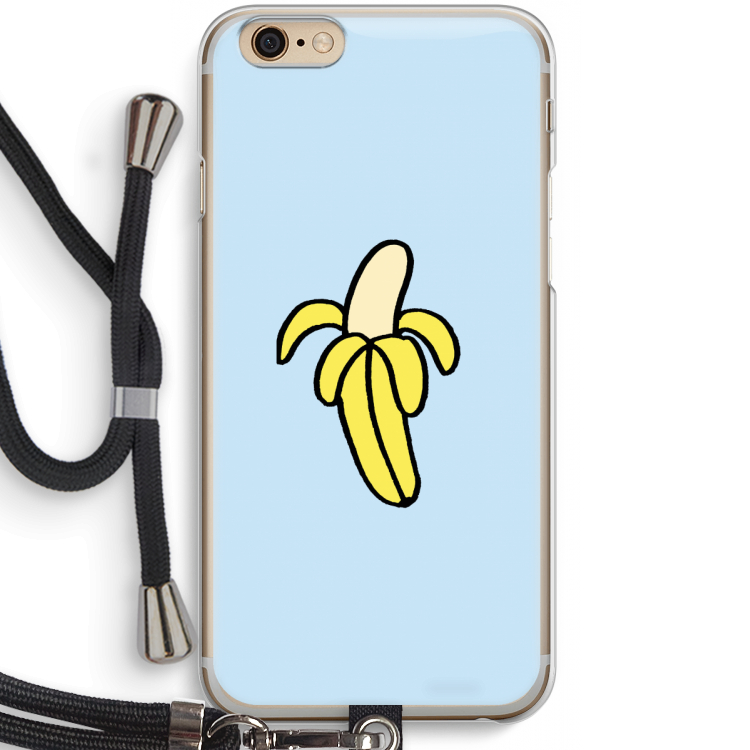 Banana: iPhone 6 / 6S Transparant Hoesje met koord
