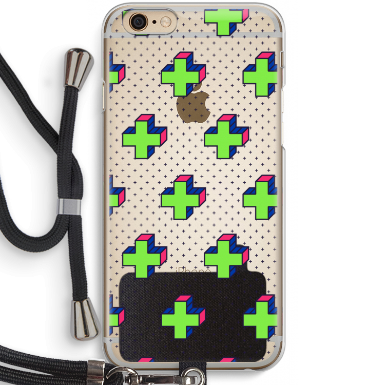 8-bit N°10: iPhone 6 / 6S Transparant Hoesje met koord
