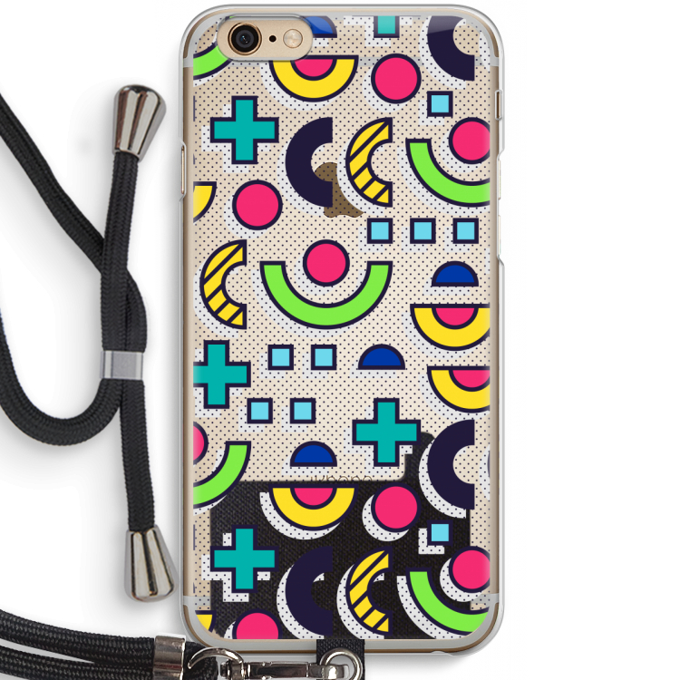 8-bit N°6: iPhone 6 / 6S Transparant Hoesje met koord
