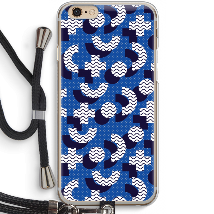 8-bit N°5: iPhone 6 / 6S Transparant Hoesje met koord