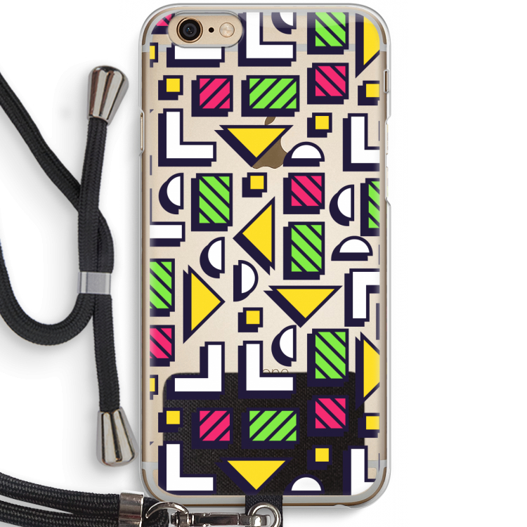 8-bit N°4: iPhone 6 / 6S Transparant Hoesje met koord
