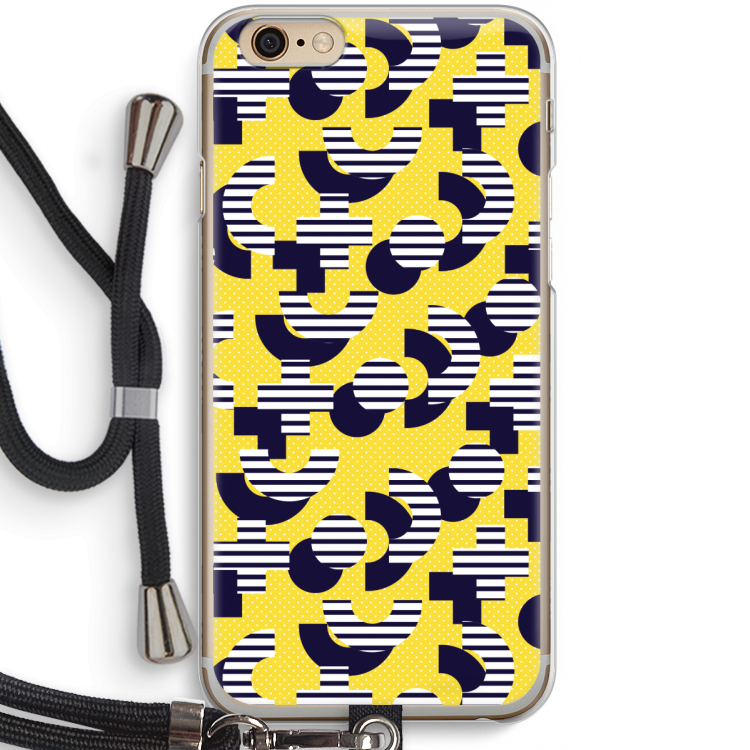 8-bit N°3: iPhone 6 / 6S Transparant Hoesje met koord