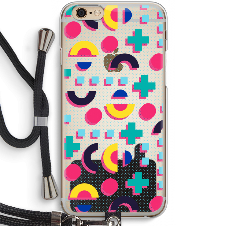 8-bit N°2: iPhone 6 / 6S Transparant Hoesje met koord