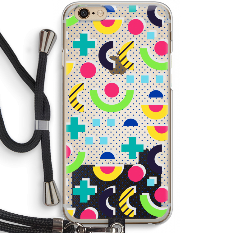8-bit N°1: iPhone 6 / 6S Transparant Hoesje met koord