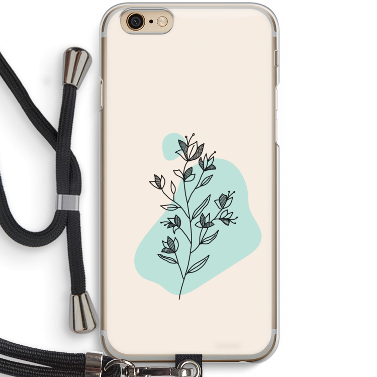 Violets are blue: iPhone 6 / 6S Transparant Hoesje met koord