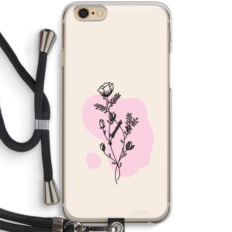 Roses are red: iPhone 6 / 6S Transparant Hoesje met koord