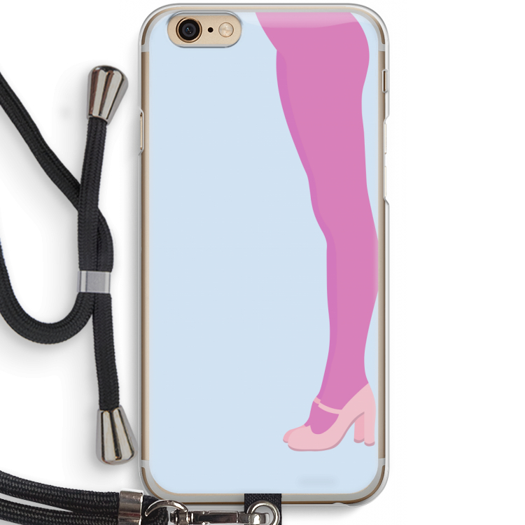 Pink panty: iPhone 6 / 6S Transparant Hoesje met koord