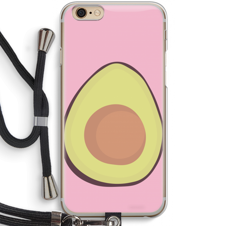 Avocado: iPhone 6 / 6S Transparant Hoesje met koord