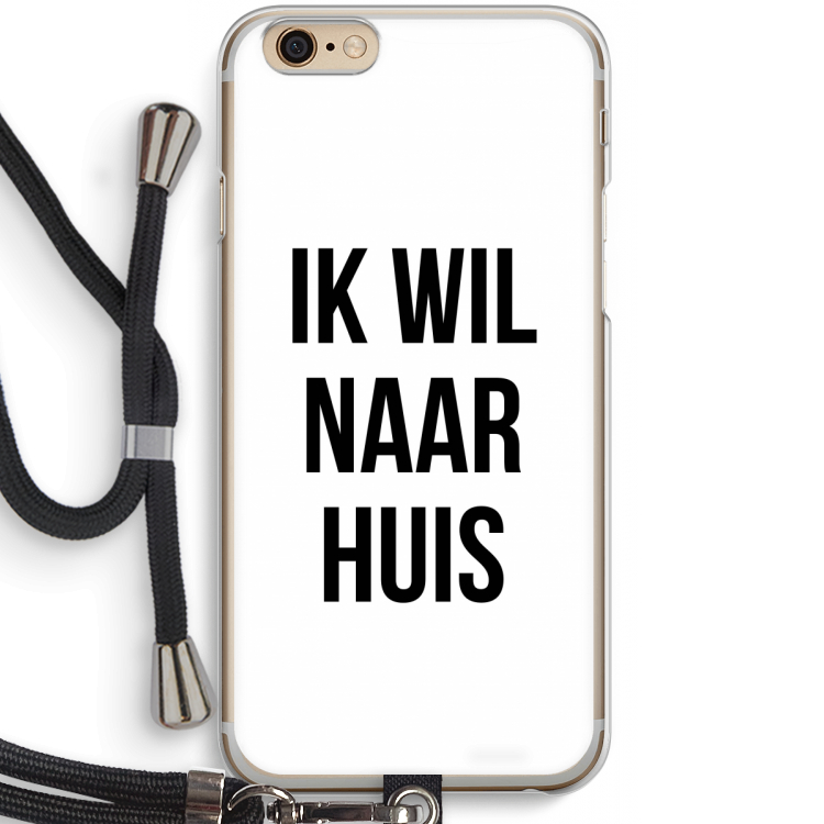 Ik wil naar huis: iPhone 6 / 6S Transparant Hoesje met koord