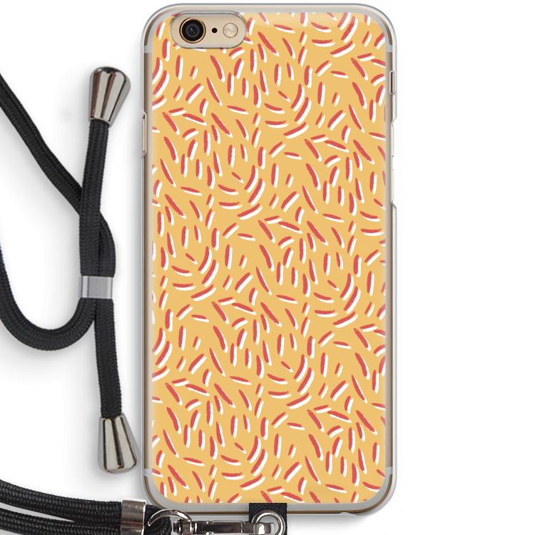 Camouflage: iPhone 6 / 6S Transparant Hoesje met koord