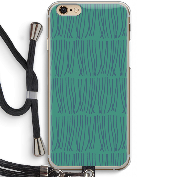 Swirls: iPhone 6 / 6S Transparant Hoesje met koord