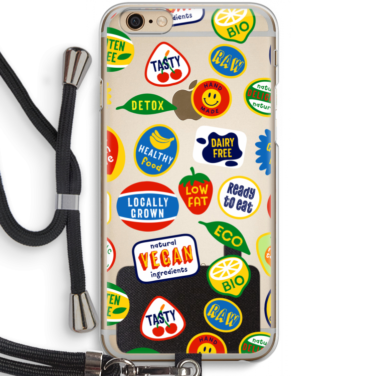 Fruitsticker: iPhone 6 / 6S Transparant Hoesje met koord