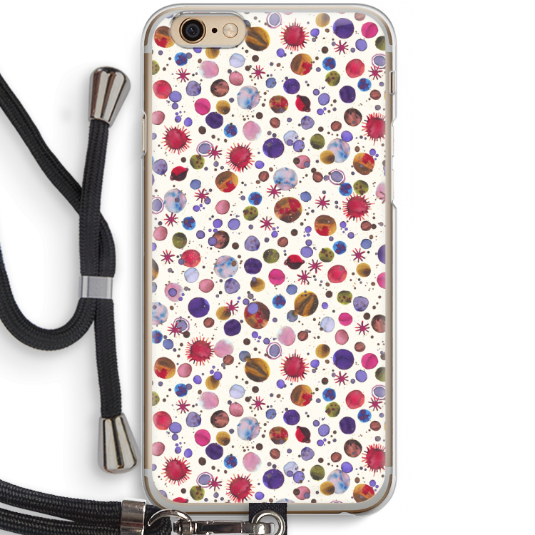 Planets Space: iPhone 6 / 6S Transparant Hoesje met koord